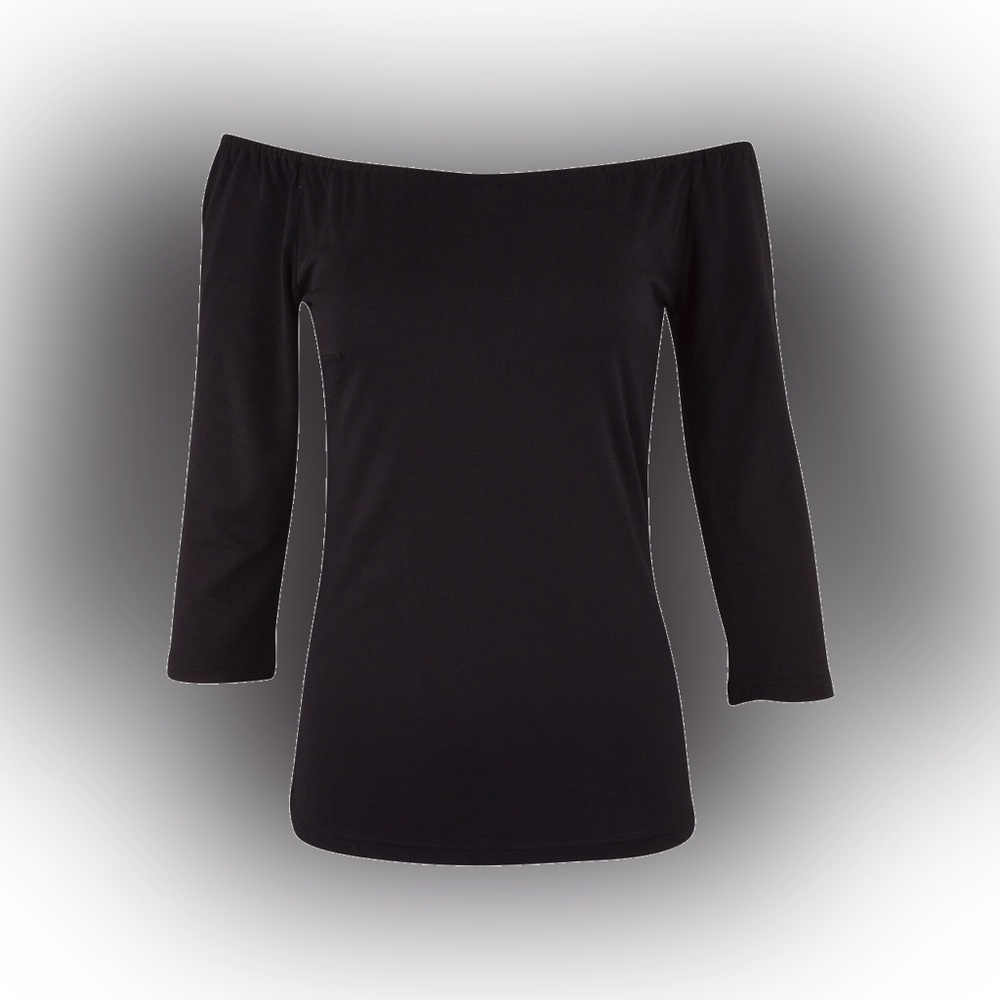 VINTAGE COLLECTION || Off The Shoulder Ballet Top in Black - SZ XS